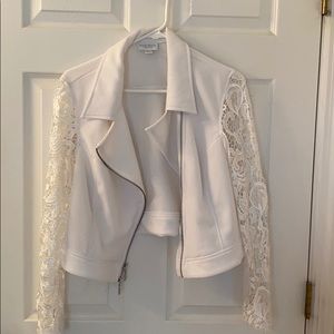 White cropped jacket